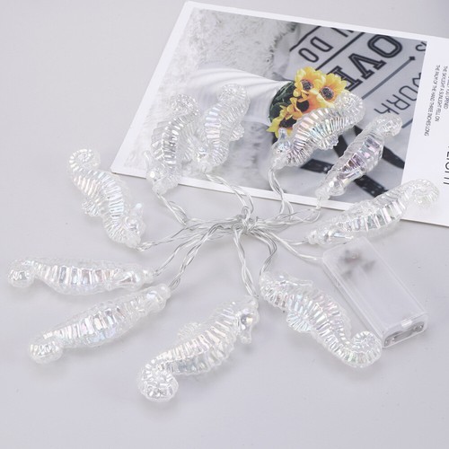10 LED Lights 1.5 Meters Seahorse Shape Strip Light Decoration Light Battery - Picture 6 of 8