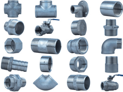 Edelstahl Gewinde Fitting Rohrdoppelnippel mit Außengwinde AG Langnippel V4A