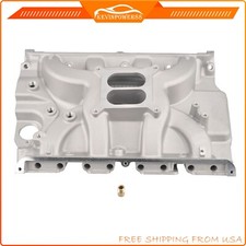Dual Plane Satin Aluminum Intake Manifold For Ford Fe 390 406 410 427 428 V8