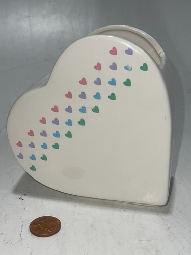 Vintage Inarco Heart Planter Vase Gift Ware Co 4.25" Porcelain - Picture 2 of 4