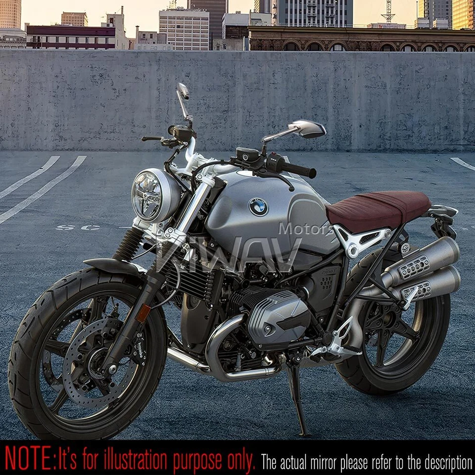 Espejos retrovisores cabeza serpiente aluminio Medusa para moto BMW 10mm 1.5pitch Foto 4 de 4