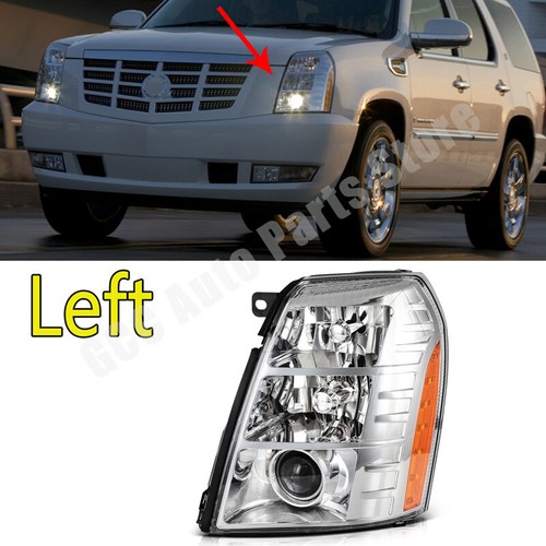 Für 2009-2014 Cadillac Escalade Links Fahrer Chrom HID Xenon Projektor Scheinwerfer - Bild 1 von 12