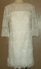 MINGDA’S White Size Large ¾ Sleeves Lace Special Occasion Sheath Dress