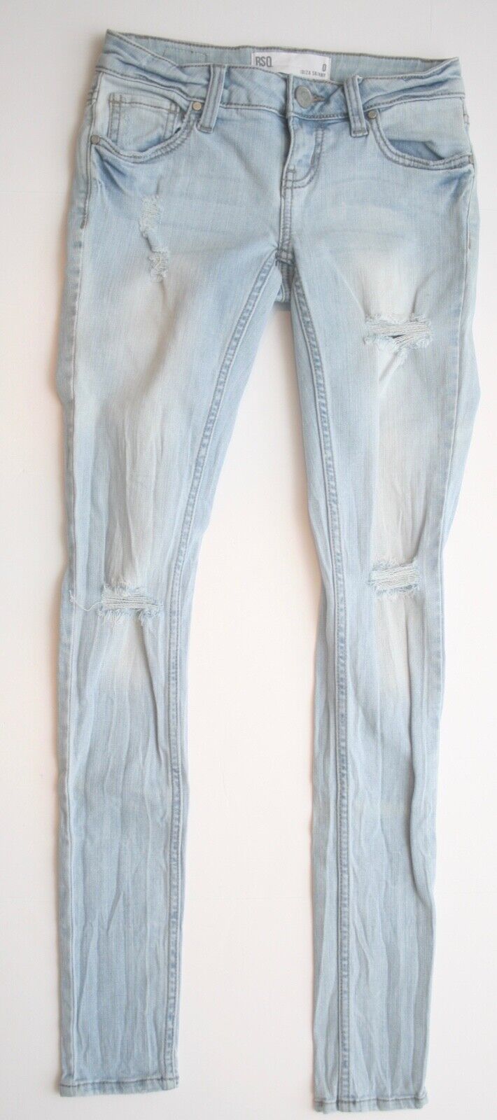 Juniors' RSQ Jeans Ibiza Skinny Size 0 Light Wash - image 2