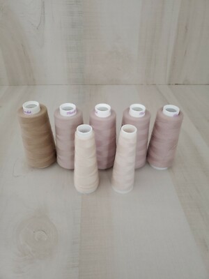 Maxi-Lock 32158 Serger Thread Lot of 7 Beige 3000 yards each Used 