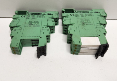 LOT OF 7 GUARANTEED! PHOENIX CONTACT 24V RELAY MODULES PLC-BSC-24UC/21