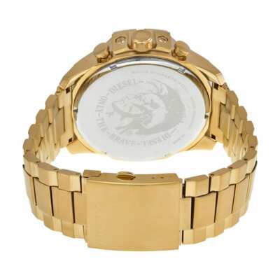 NEW DIESEL MENS WATCH DZ4360 YELLOW GOLD STAINLESS STEEL BRACELET