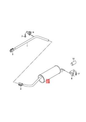 NEW VW AMEO POLO DERBY VENTO-IND REAR SILENCER 6RG253609S ORIGINAL NO DUTIES
