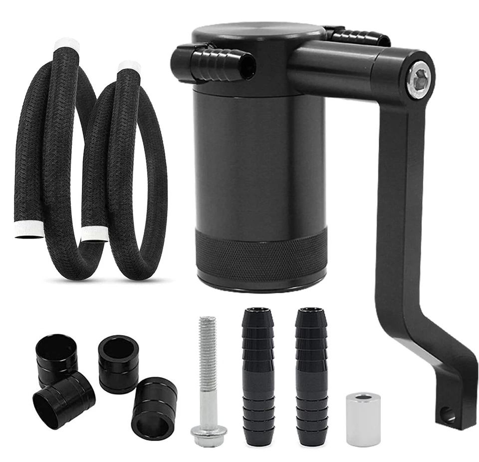 6.4L Billet Oil Catch Can Kit 5.7 HEMI Z-Bracket For 11-21 Dodge Charger Challen Foto 2 de 4