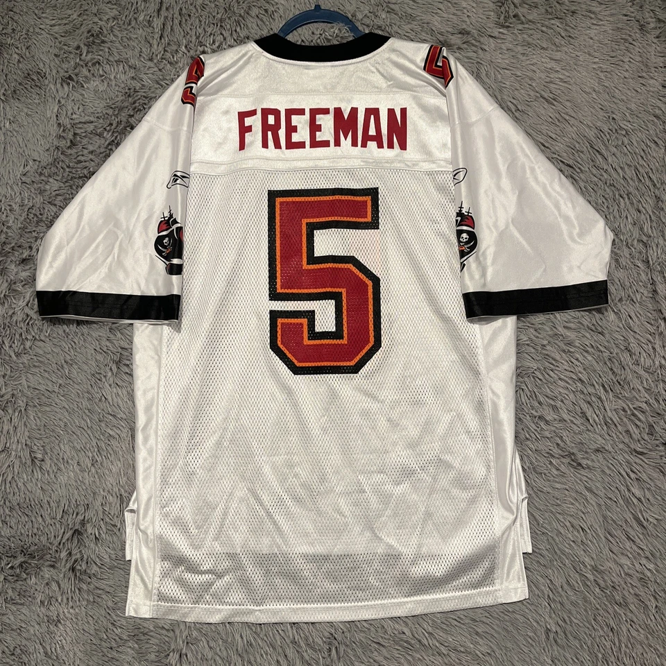 Camiseta Tampa Bay Buccaneers Grande Reebok Hombre Freeman Blanca Foto 2 de 4