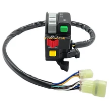 Left Handle Start Stop Control Switch Headlight for Kawasaki Brute Force KVF300