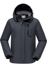 Camel Crown Mens Winter Jacket Waterproof Snow Ski Jacket Faux Fur Fleece Small