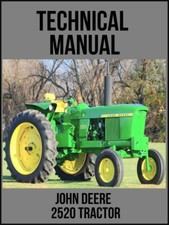 John Deere 2520 Tractor Technical Manual TM1004 On USB Drive