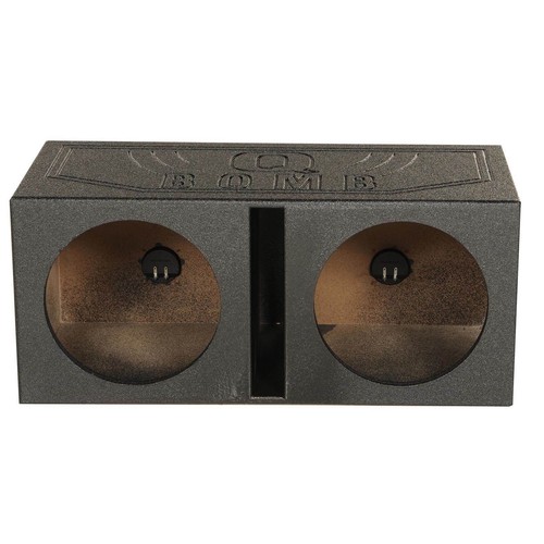 Q Power QBOMB10V Dual 10 Inch Vented Port Subwoofer Sub Box w/ Bedliner Spray - Picture 6 of 9