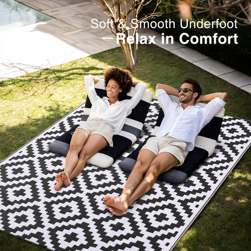 Waterproof Outdoor Rug 5x8 ft Outdoor Plastic Straw Rug for Camping RV Mat Ou... - Picture 5 of 17