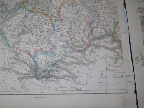 1861 RUSSIA IN ASIA WEEKLY DESPATCH COLOUR MAP 2 SHEETS TOMSK SIBERIA NOVGOROD * - Picture 5 of 8