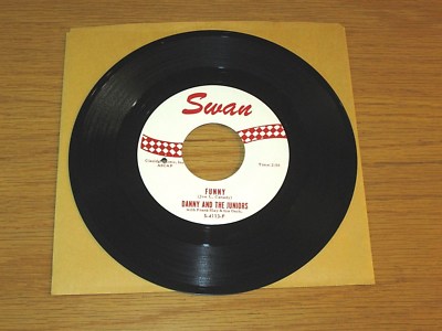 DOO WOP GROUP 45 RPM - DANNY & THE JUNIORS - SWAN 4113 - ''FUNNY'' + ''WE GOT SOUL''