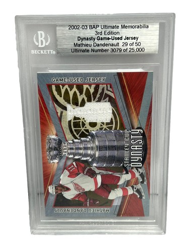 2002-03 BAP Ultimate Dynasty 3rd edition Game Used Jersey Red Wings Dandenault