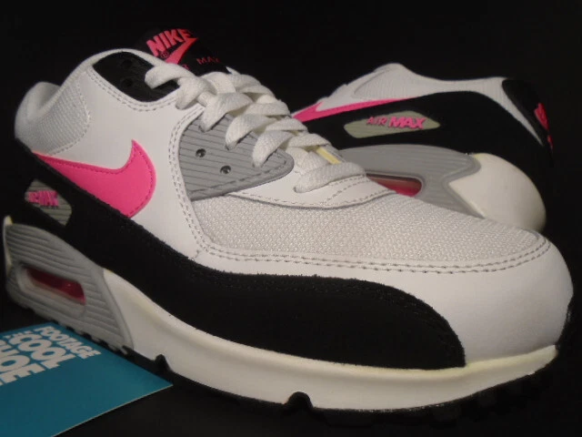 2014 NIKE AIR MAX 90 1 WHITE HYPER PINK BLACK WOLF GREY 7 | eBay