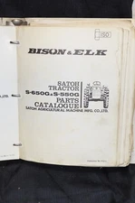 SATOH BISON & ELK Technical Service PARTS Catalog Manual S630 S650 S550 Tractor 