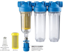 FILTRO ACQUA ATLAS  1" ANTICALCARE TRIO HYDRA 10" AUTOPULENTE SENZA CARTUCCIE