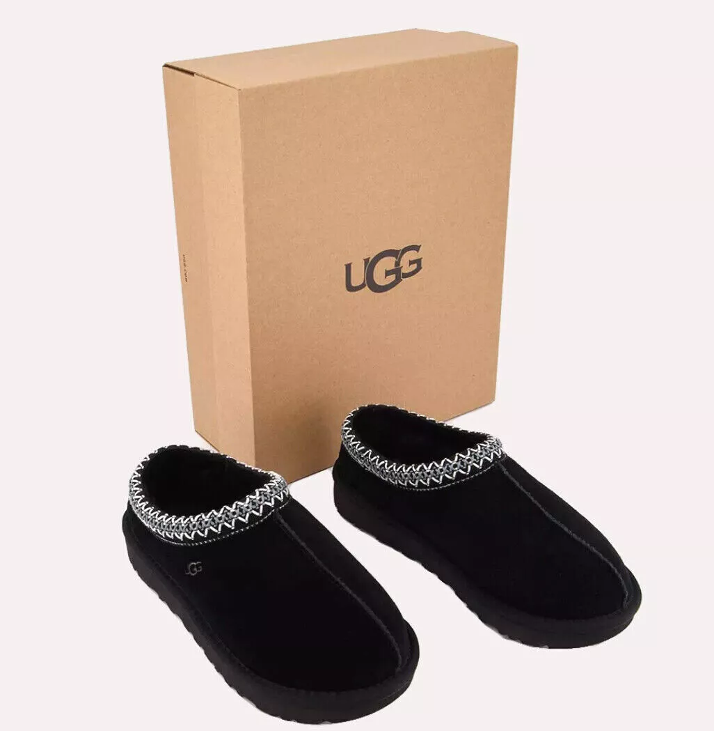 Black tasman ugg slippers womens sale