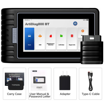  TOPDON AD800BT All System Bidirectional Control Scan Tool Lifetime Free Update