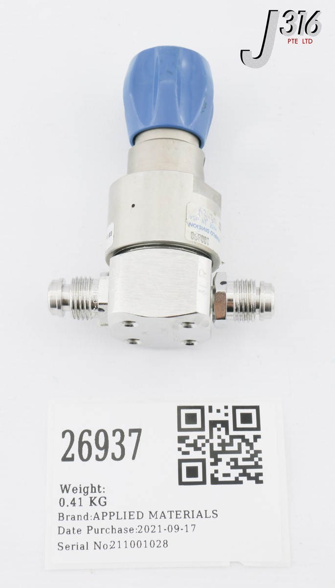 mini 26937 APPLIED MATERIALS RGLTR PRESS SQ-MICRO 0-30PSI 2PORT 3800