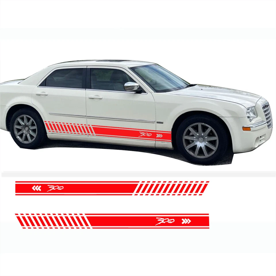 Kit de gráficos adhesivos de vinilo para auto Chrysler 300/C/300s lado deportivo 2 piezas Foto 3 de 4