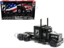PETERBILT CUSTOM TRUCK BLACK OUT POW-MIA 1/32 DIECAST MODEL BY NEW RAY SS-11643