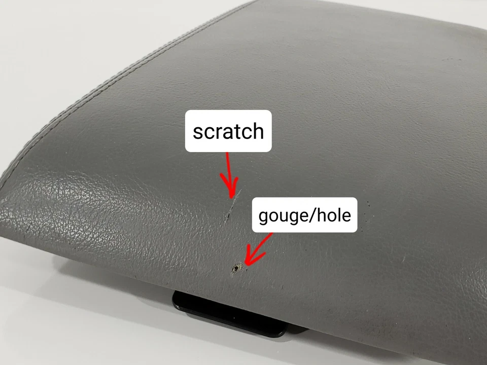 97-00 Infiniti QX4 Consola Central Tapa Apoyabrazos Cuero Gris Foto 4 de 4