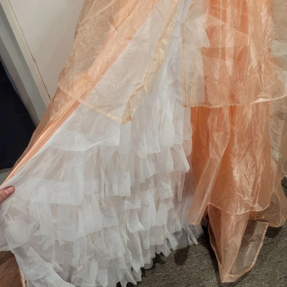 Vestido de Halloween Persiguiendo Luciérnagas Niños Talla 4/6 Melocotón/Blanco Southern Belle Foto 3 de 4