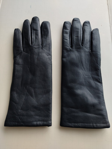 Gloves, Extra Long, Lambs Skin, Touchscreen, Navy Blue Size 8 "Keira" by Kessler - Picture 1 of 7