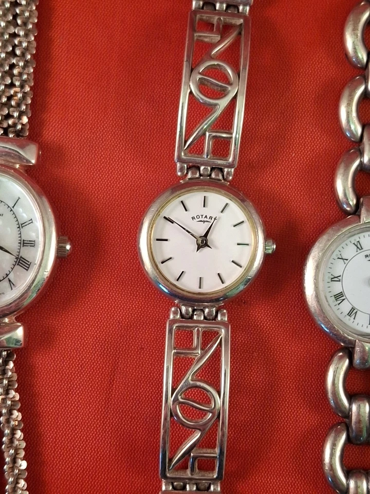 4x 925 Silver Ladies Watches Vintage Untested 5 — 第 3/4 张图片