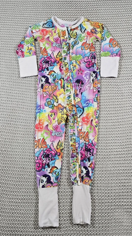 My Little Pony x Bums & Roses Bamboo Convertible Romper Sz 18-24M Ruffled - Image 2 of 4