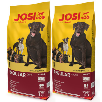 JOSERA JosiDog Regular glutenfreies Hundefutter für den aktiven Alltag 2x15 kg