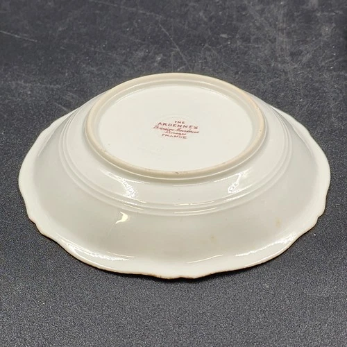 4 Limoges Obst Dessert Schalen 5,5" Die Ardennen Rosa Rosen Gold Haviland Frankreich - Bild 9 von 11