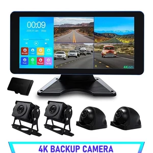 Dash Cam 4K 4CH 4AHD Enregistrement en voiture DVR Caméra arrière 10.36" pour camion Van