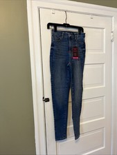 Juniors No Boundaries Super High Rise Blue Jegging Curvy Size 5 NWT LS