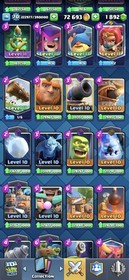 CR 70 LVL | 54 MAXED CARDS | 11K+ Trophies | 70K+ GOLD | 140 Emotes | CHEAP