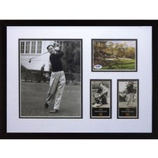 Byron Nelson Autographed Masters Postcard Deluxe Framed with 2 Cards and 8x10 Ph