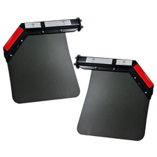 Pair Black Angled Spring Loaded Mud Flap Hanger Bracket with 24''X30''