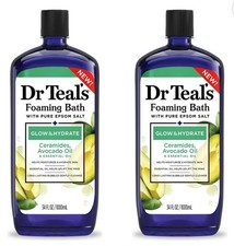 2-Pack Dr Teal  s Foaming Bath with Ceramides  Avocado Oil 34 fl oz Each