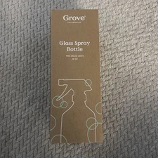 Grove Co 16oz Glass Spray Bottle Brilliant White Silicone Sleeve w/Spray Nozzle