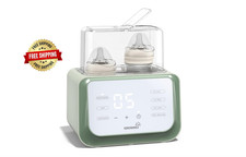 Calentador De Biberonas Botellas Mamilas De Bebe Esterilizador Doble Cn Pantalla