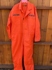 LANGSTROM ARK ASYLUM Prison Jail Costume JUMPSUIT Quality Halloween Cosplay