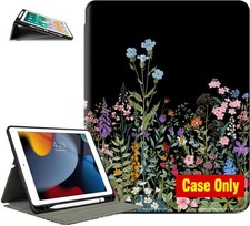 Case for iPad 9th/8th/7th Generation 10.2-inch, Slim with Pencil Holder, Black F