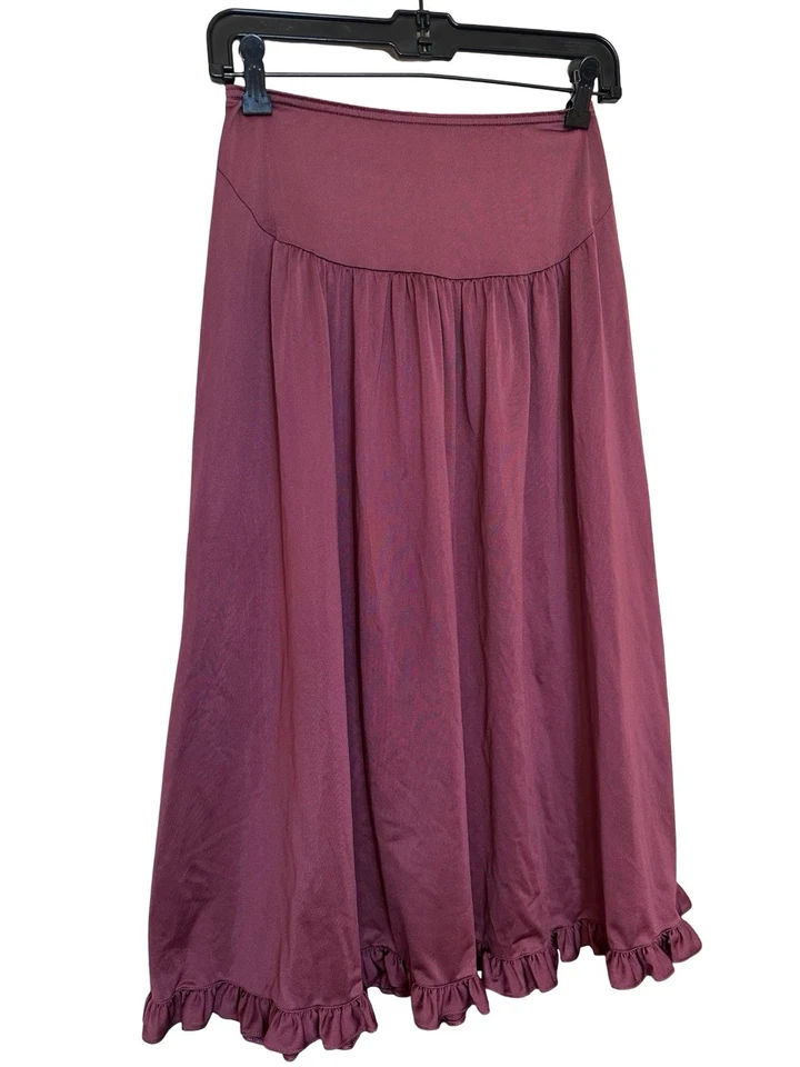 Vtg Blanche By Ralph Montenero Half Slip Women’s Small Purple Nylon Ruffle Hem - Image 2 of 4