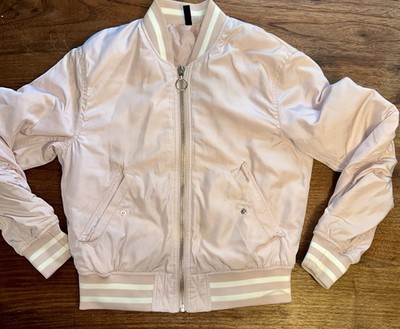 Divided by H&M Light Pink Bomber Jacket women's Size 6 Small EUR 36