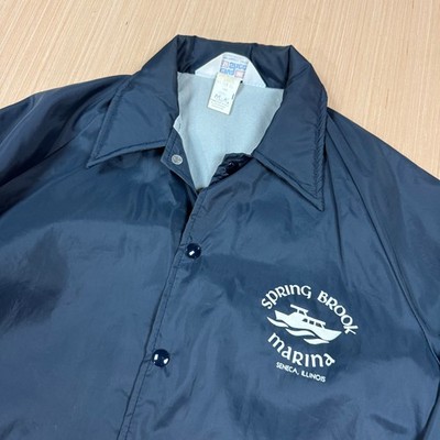 vtg 70s Velva Sheen Coaches Jacket S Seneca Illinois Marina Spring Brook Yacht